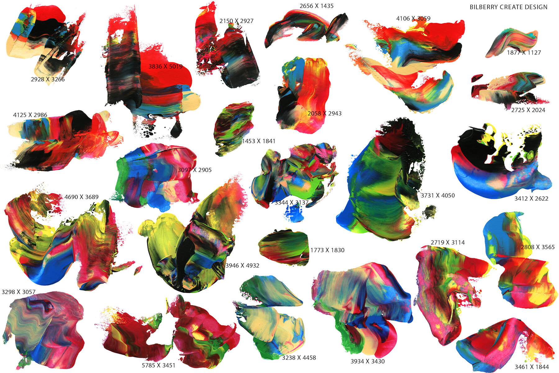 Trendy Mess Abstract Strokes 11