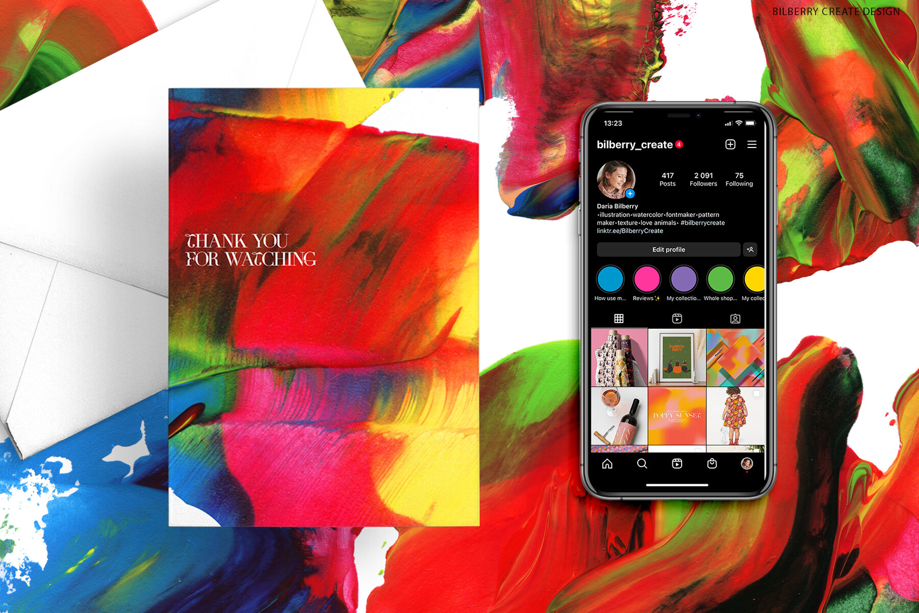 Trendy Mess Abstract Strokes 13