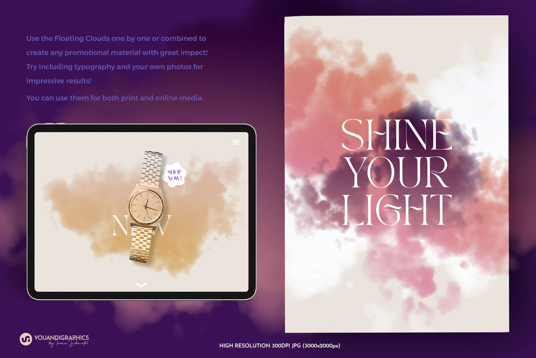 Floating Colorful Clouds 4