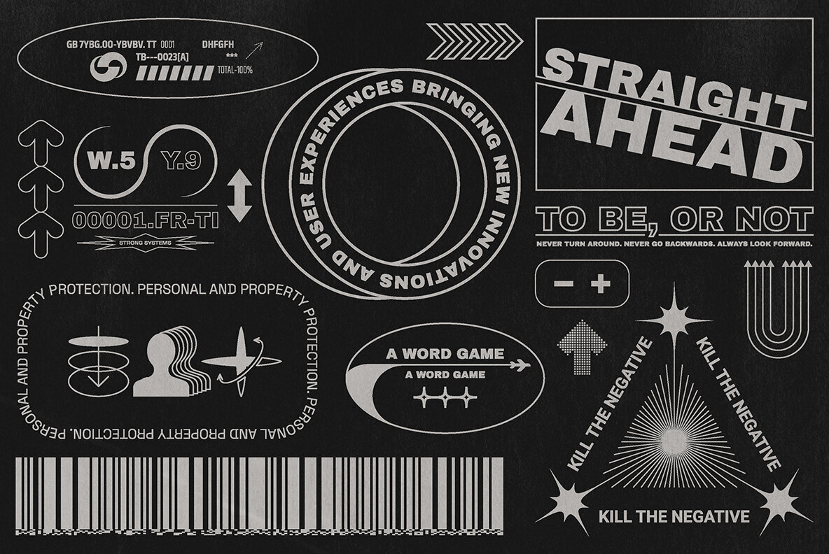 Editable Logo Badge  Shapes Kit 3