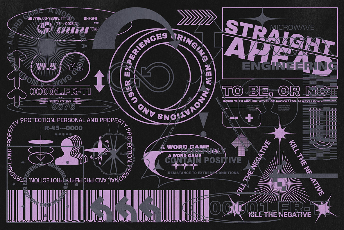 Editable Logo Badge  Shapes Kit 6