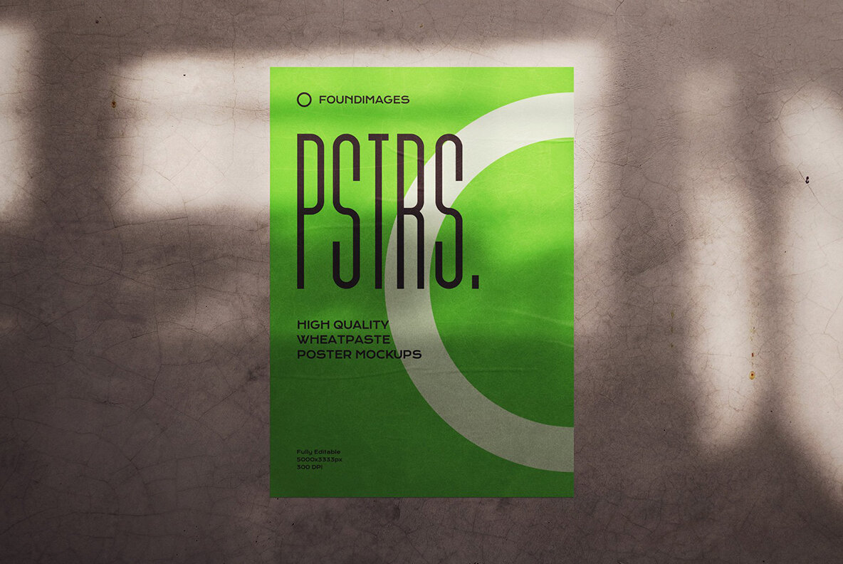 50 Poster Mockup Bundle Glued Paper 6