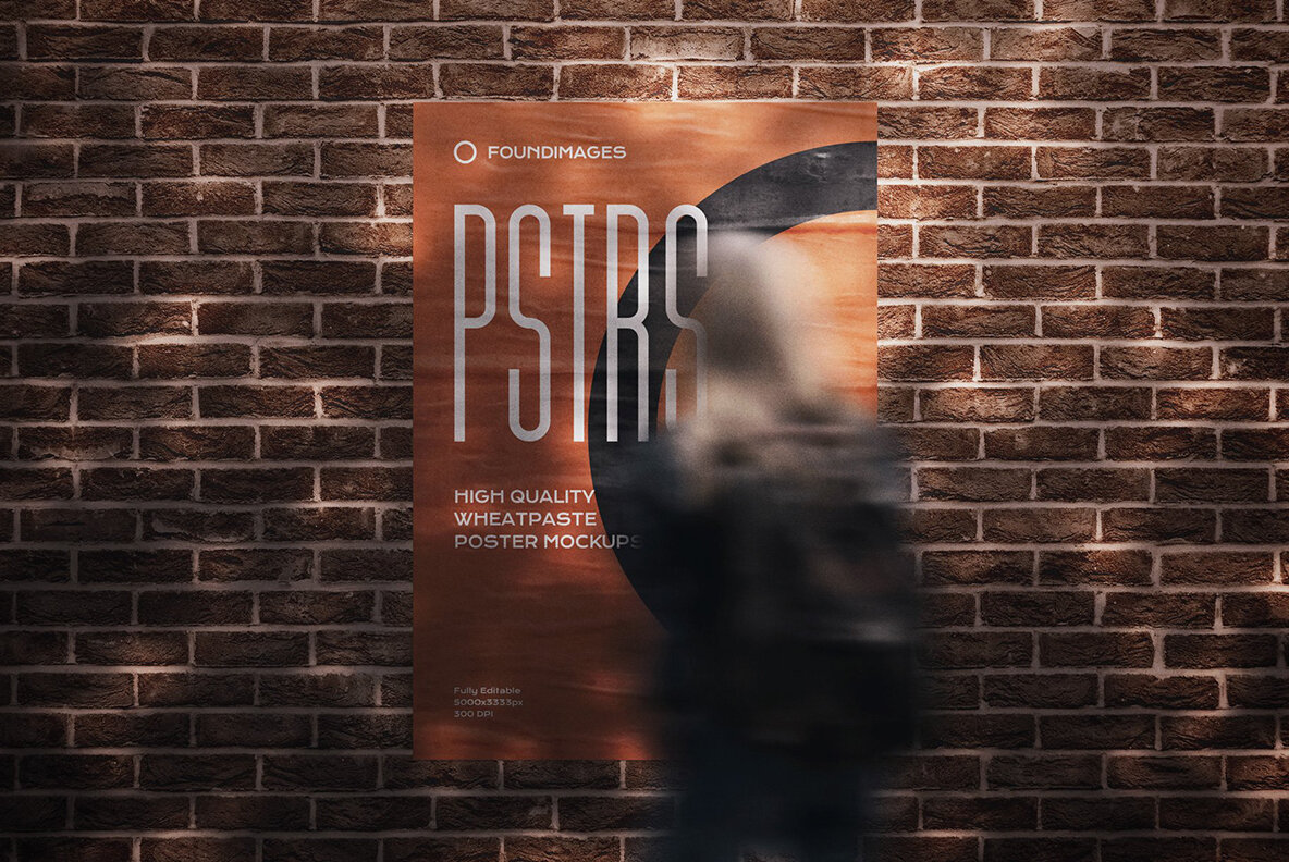 50 Poster Mockup Bundle Glued Paper 15