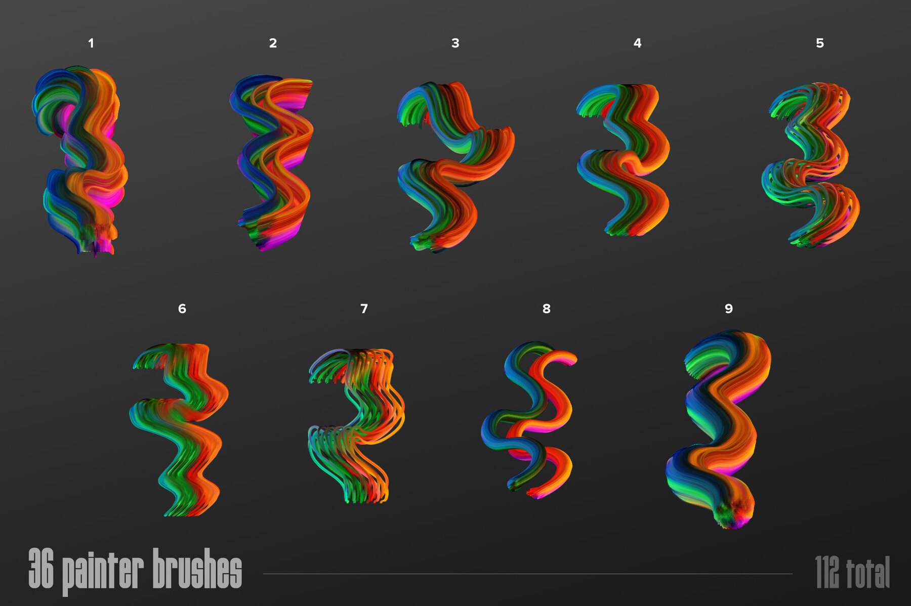 Multicolor Brush Bundle for Photoshop 17