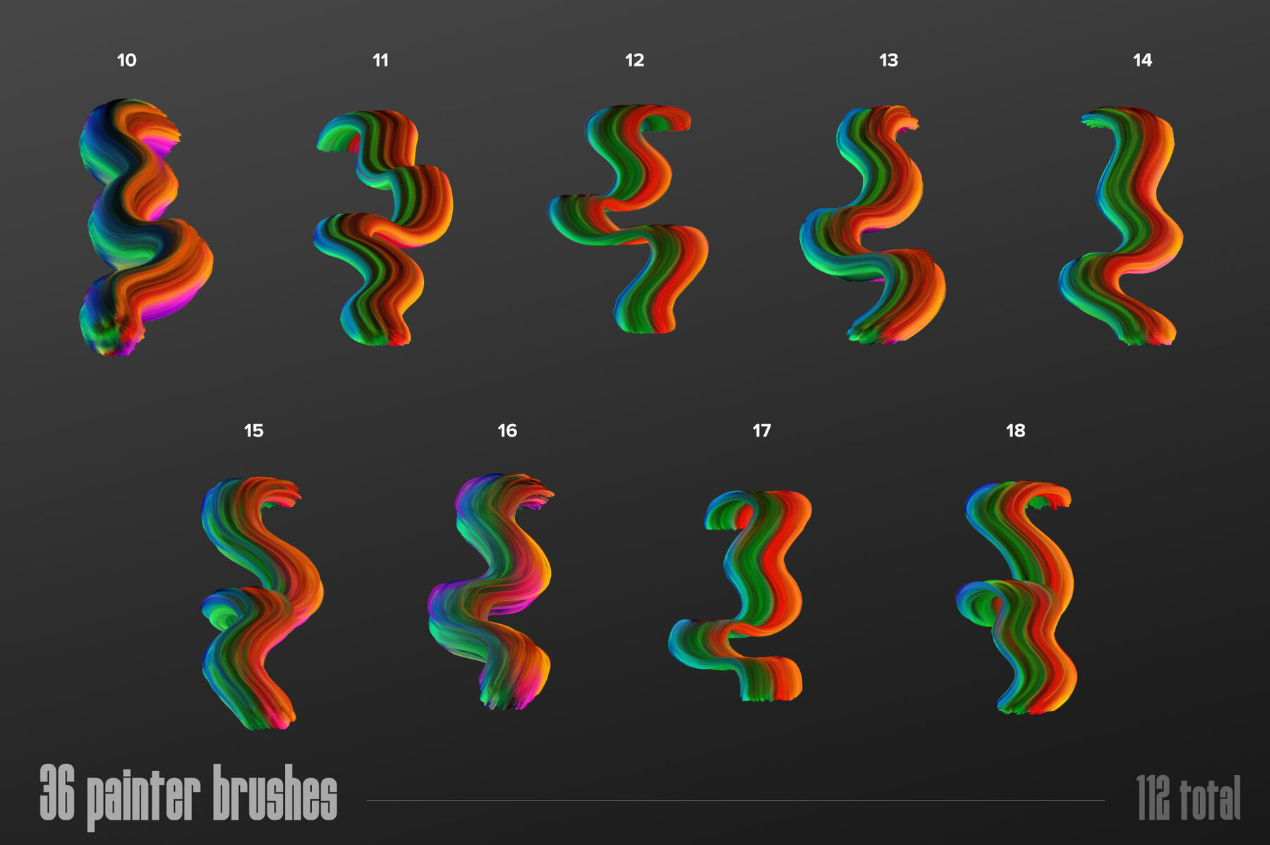 Multicolor Brush Bundle for Photoshop 18