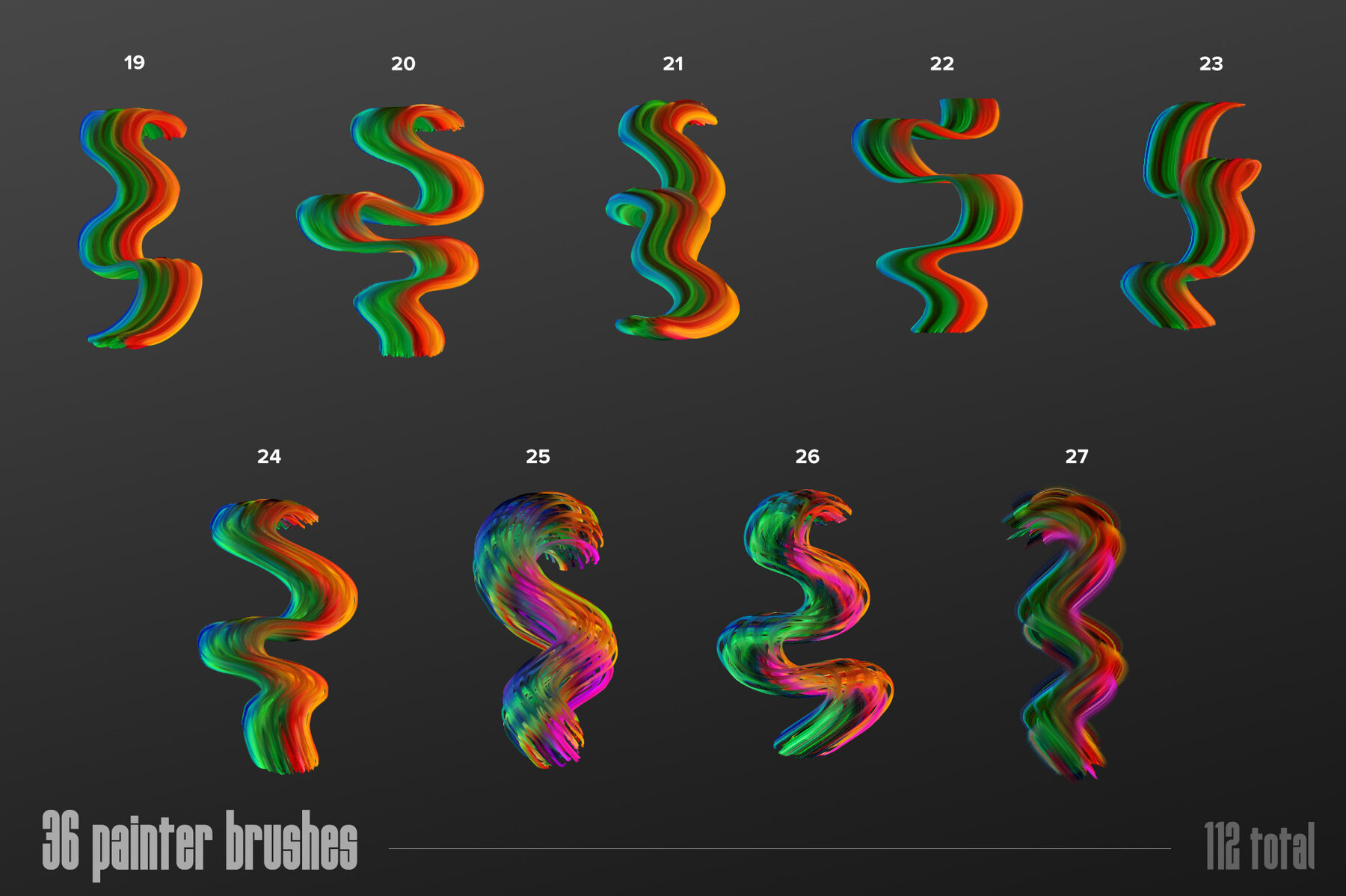 Multicolor Brush Bundle for Photoshop 19