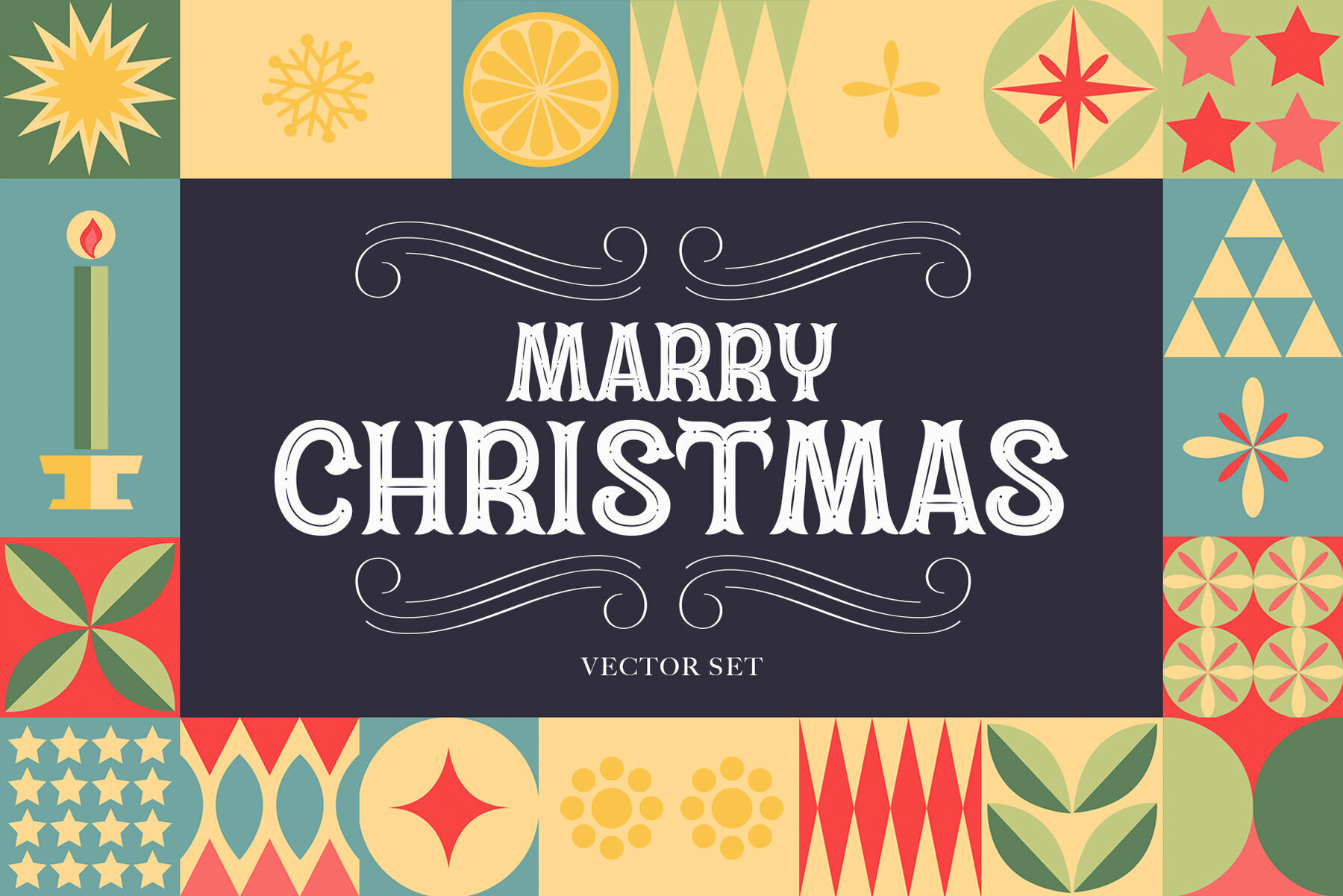 Christmas graphic vector set 1