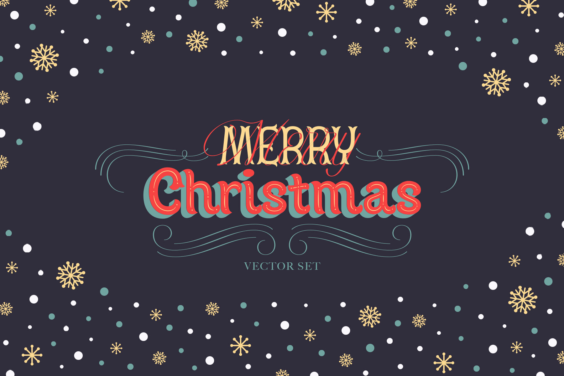 Christmas graphic vector set 2