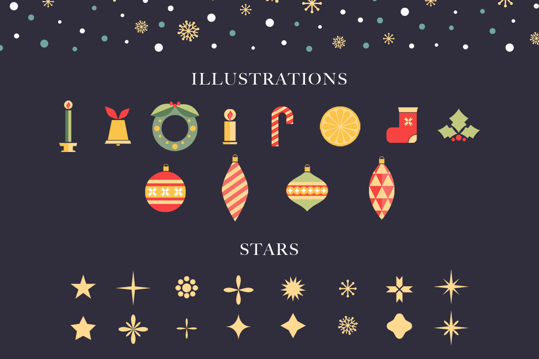 Christmas graphic vector set 4