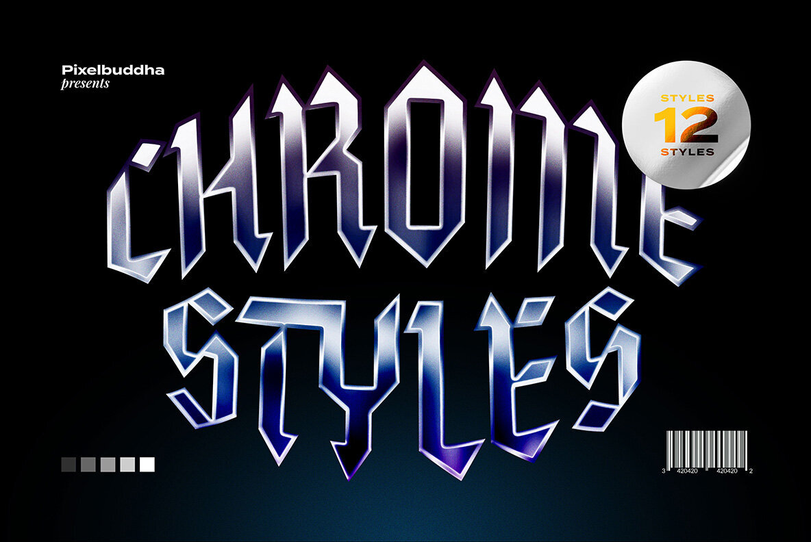 Galactic Chrome Text Style 1