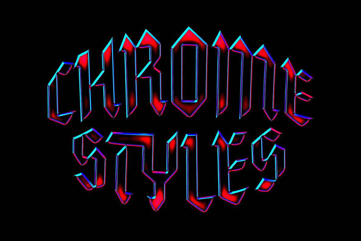 Galactic Chrome Text Style 3