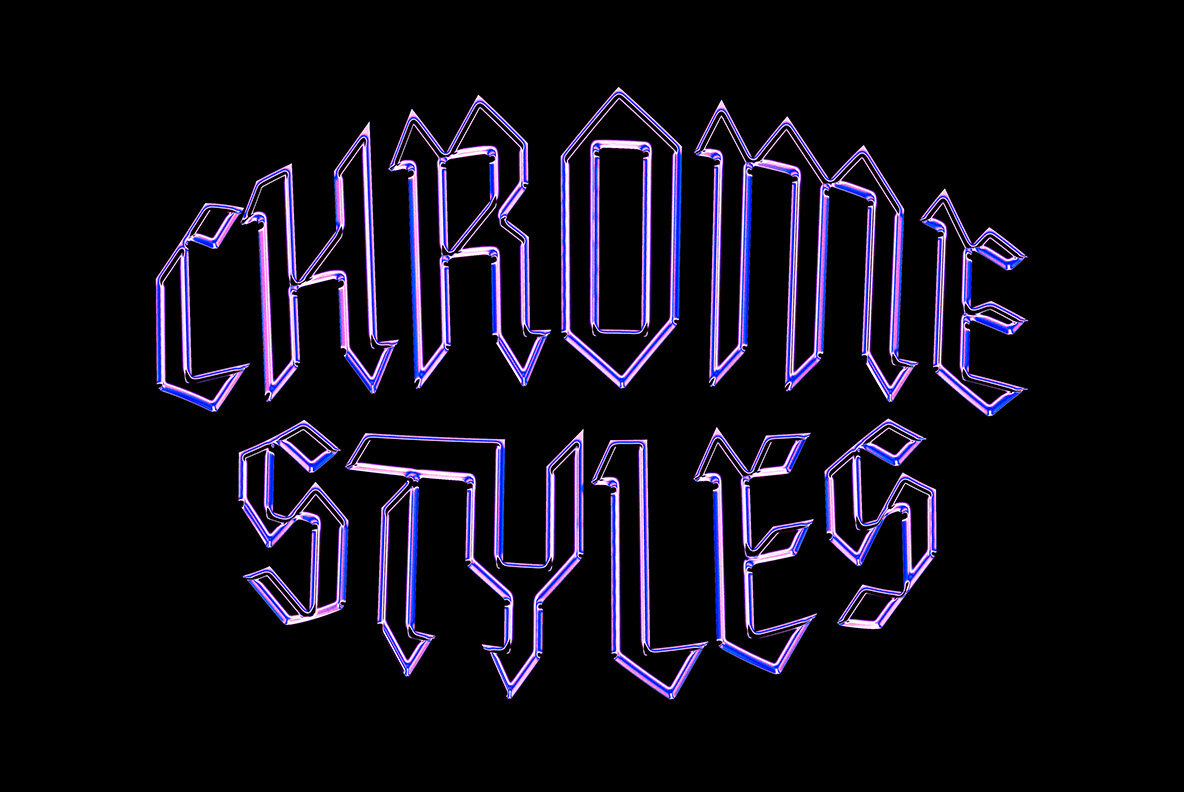 Galactic Chrome Text Style 5