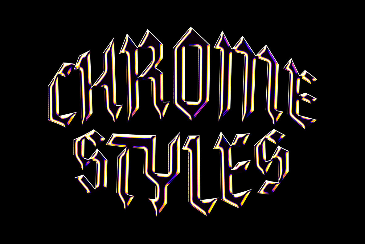 Galactic Chrome Text Style 6