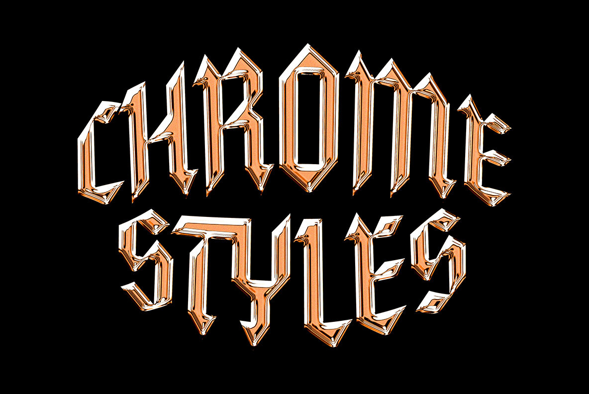 Galactic Chrome Text Style 7