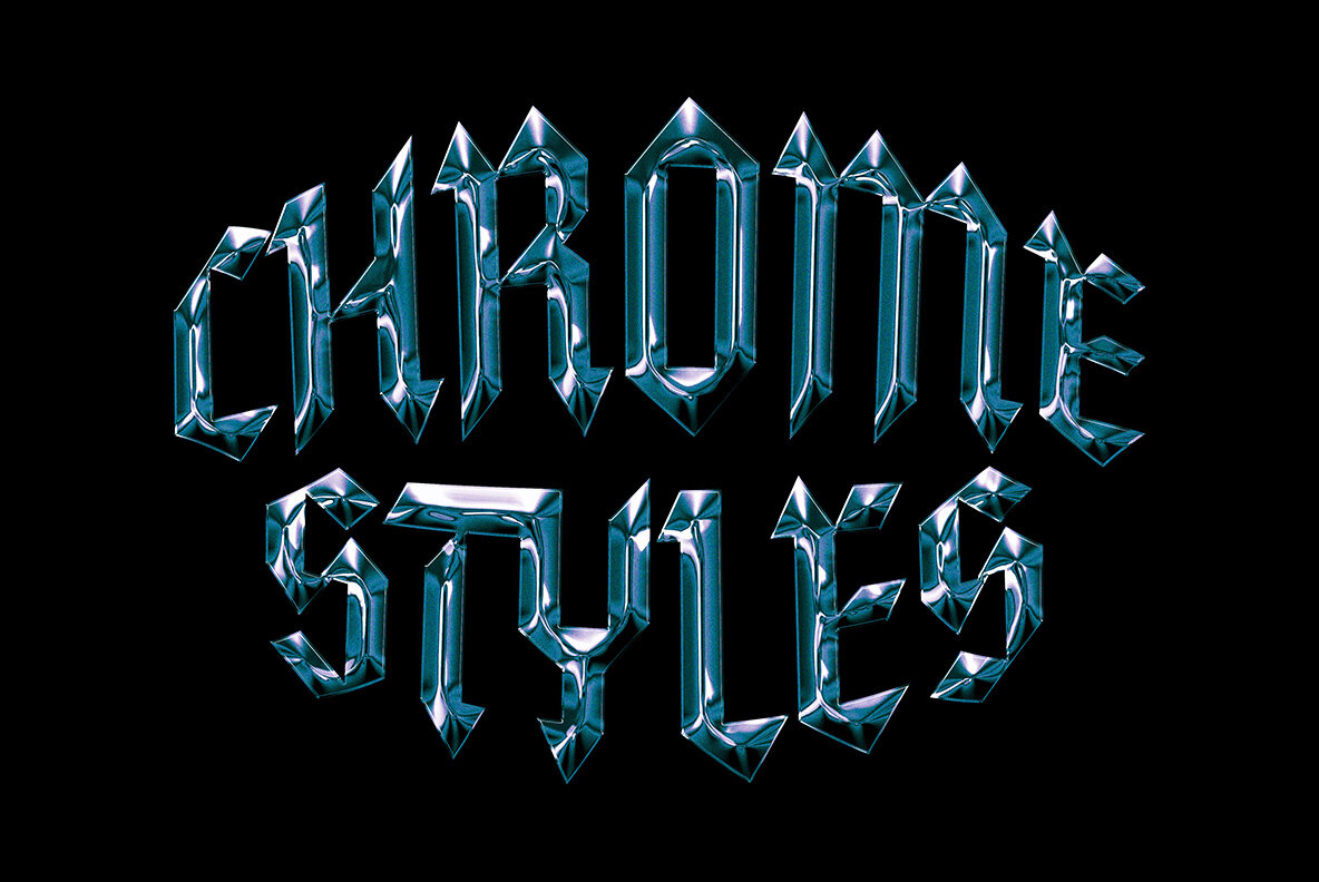 Galactic Chrome Text Style 11