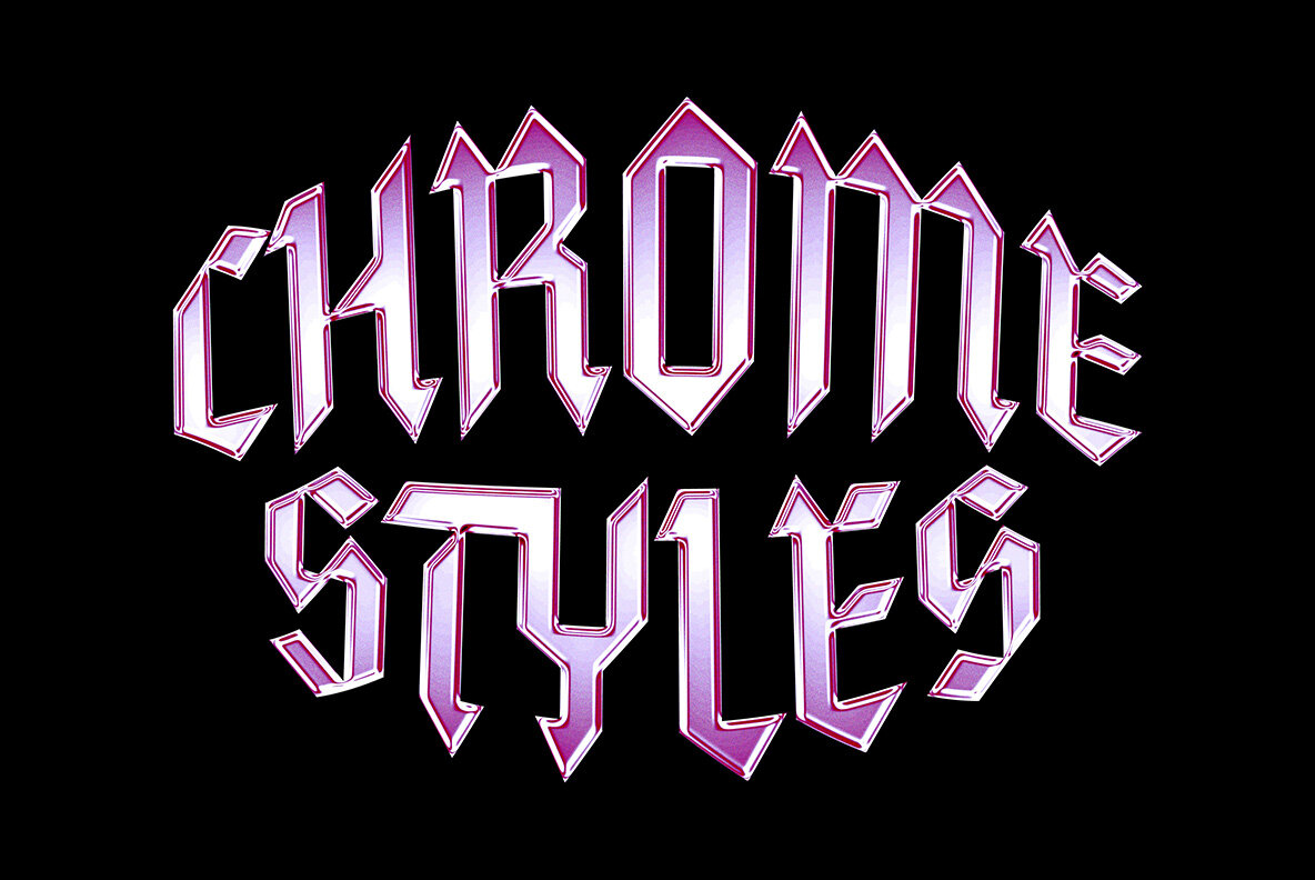 Galactic Chrome Text Style 12