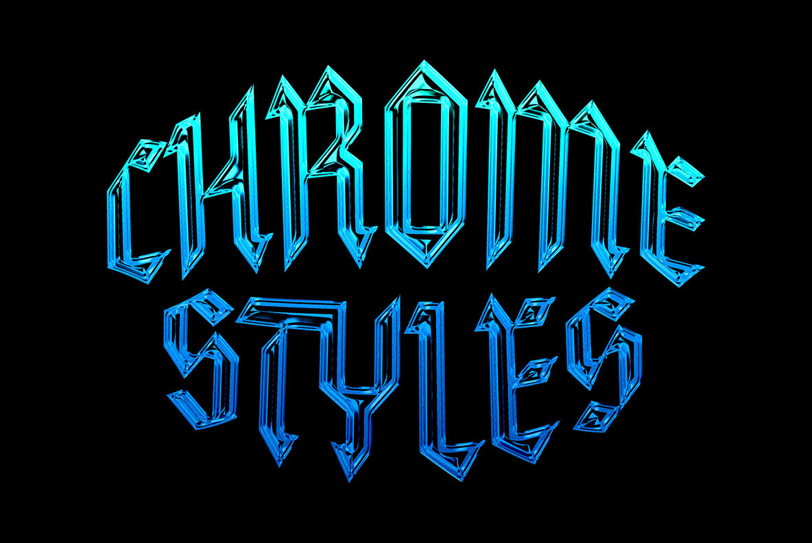 Galactic Chrome Text Style 13