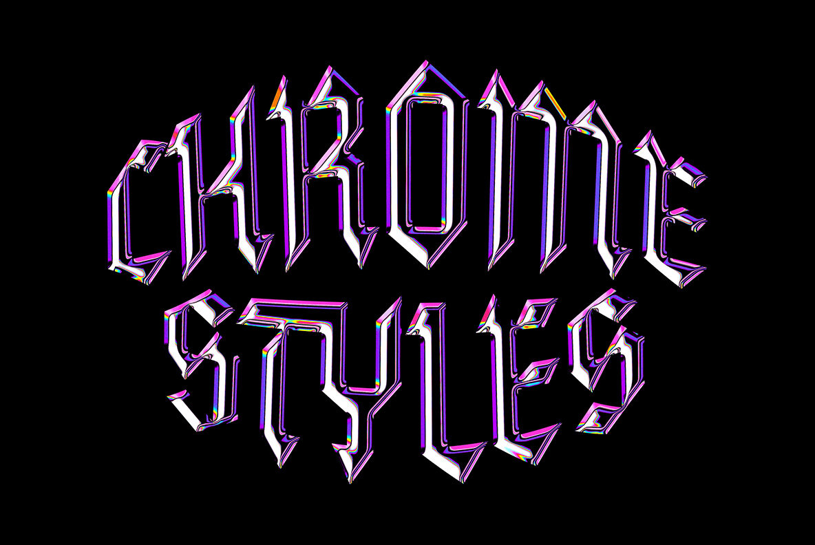 Galactic Chrome Text Style 14