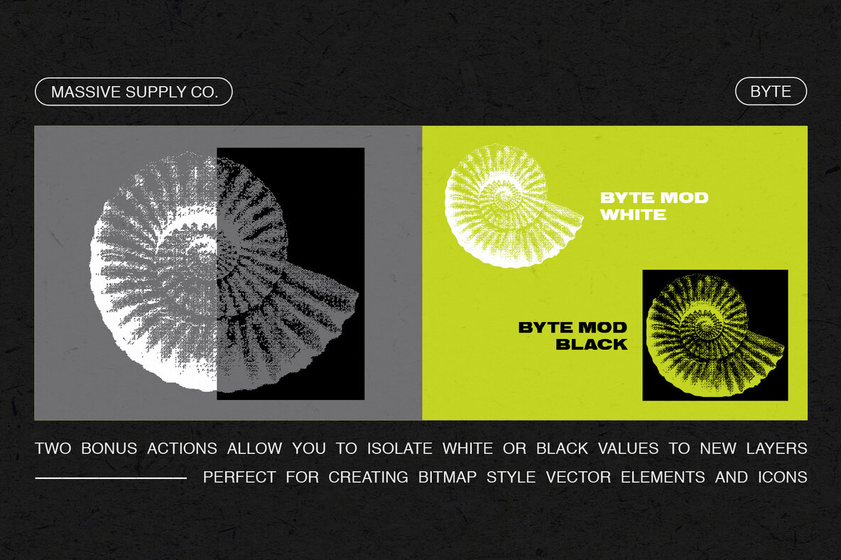 BYTE   Bitmap Actions for Photoshop 6