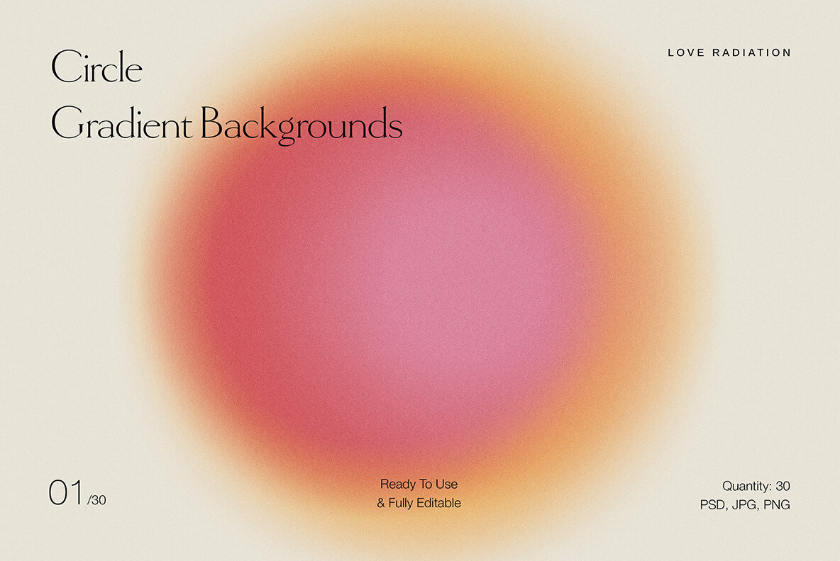 Circle Abstract Bright Grainy Gradient Backgrounds PSD 2