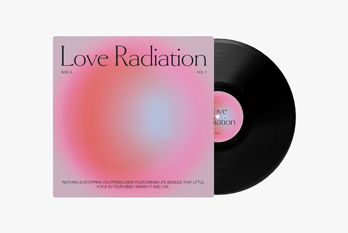 Circle Abstract Bright Grainy Gradient Backgrounds PSD 3