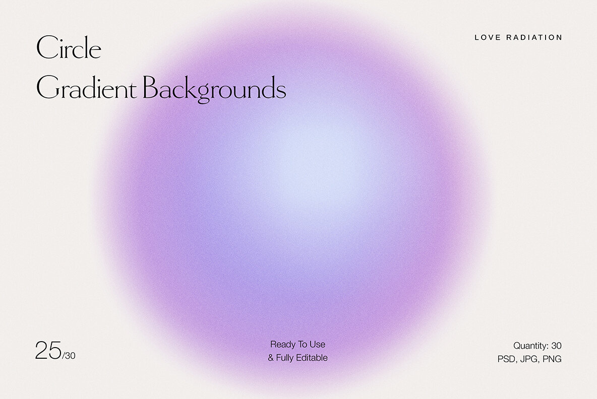 Circle Abstract Bright Grainy Gradient Backgrounds PSD 4