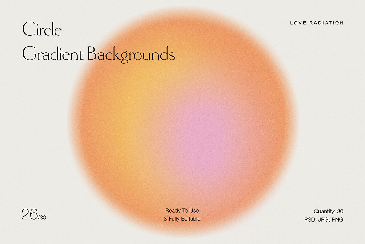 Circle Abstract Bright Grainy Gradient Backgrounds PSD 9