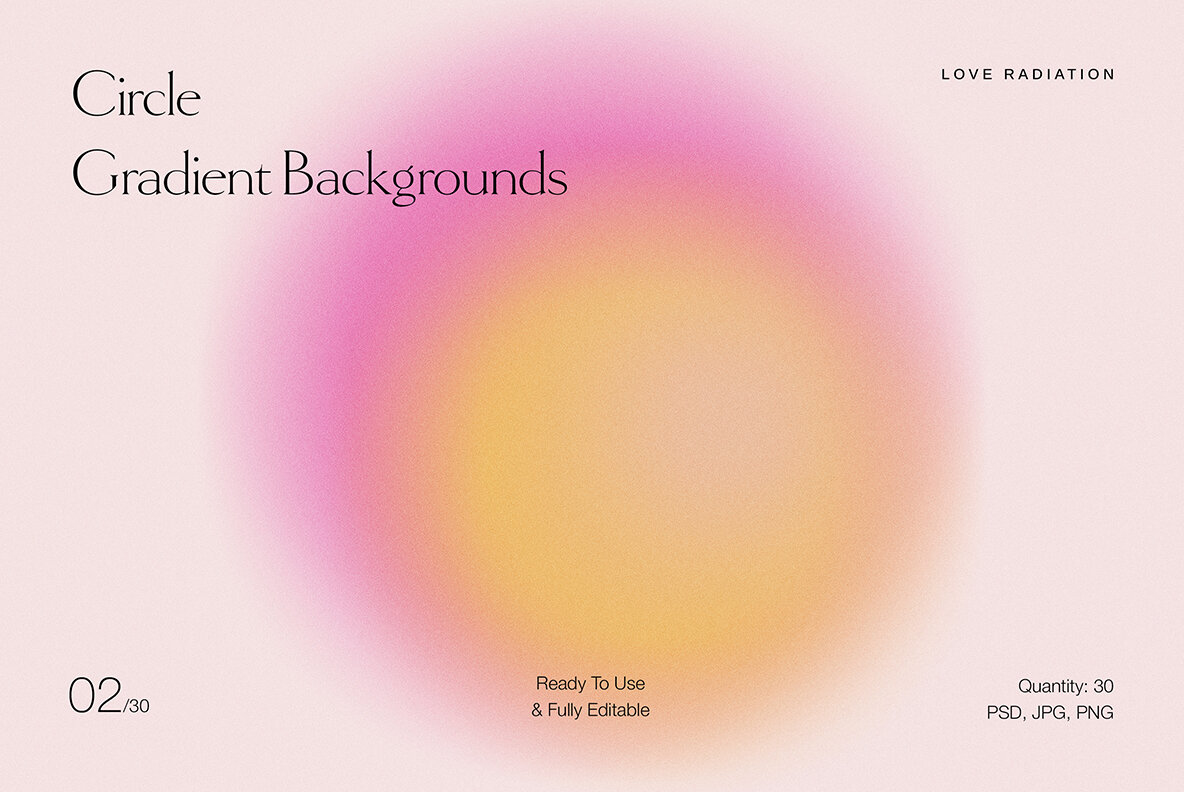 Circle Abstract Bright Grainy Gradient Backgrounds PSD 12