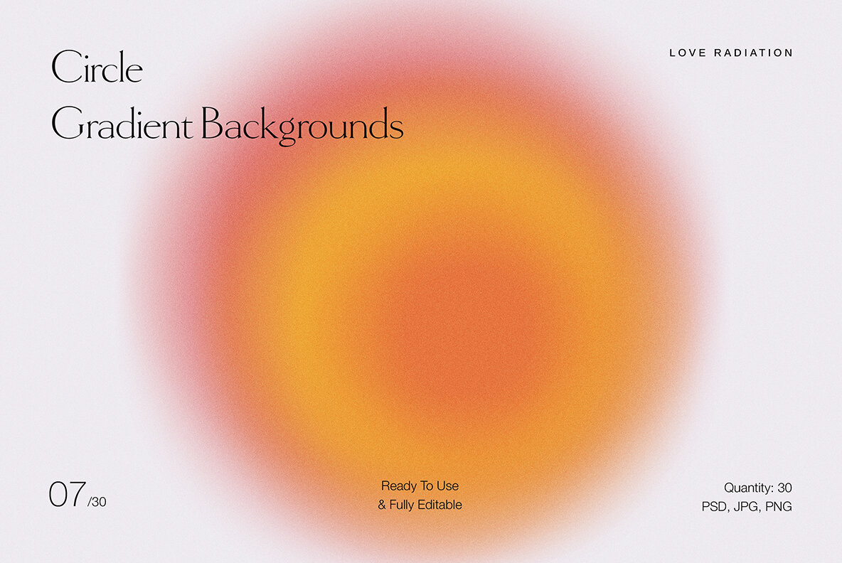 Circle Abstract Bright Grainy Gradient Backgrounds PSD 14