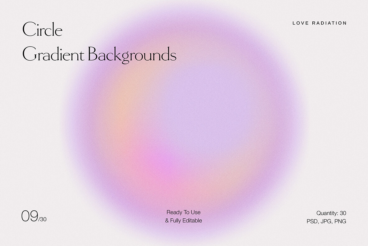 Circle Abstract Bright Grainy Gradient Backgrounds PSD 16