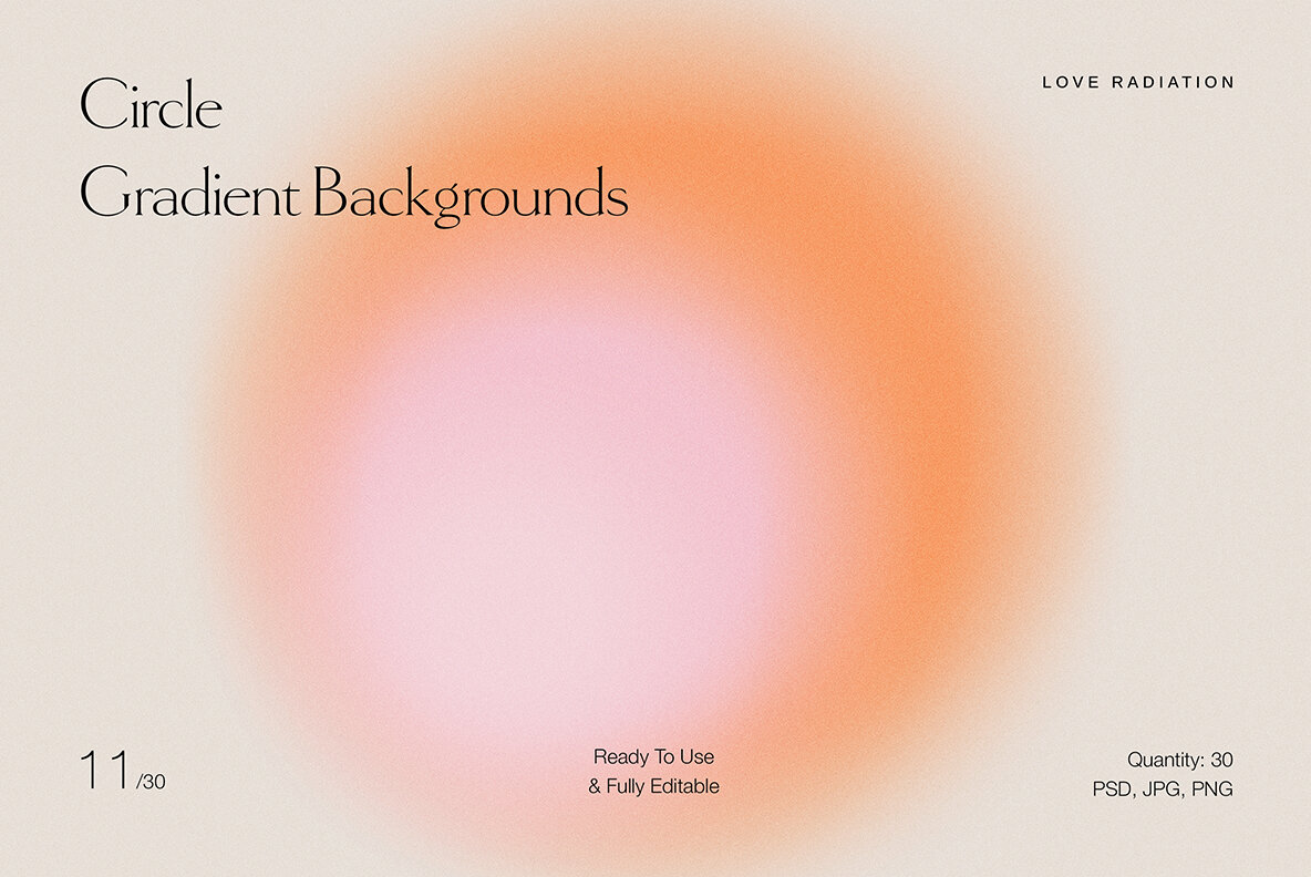 Circle Abstract Bright Grainy Gradient Backgrounds PSD 18