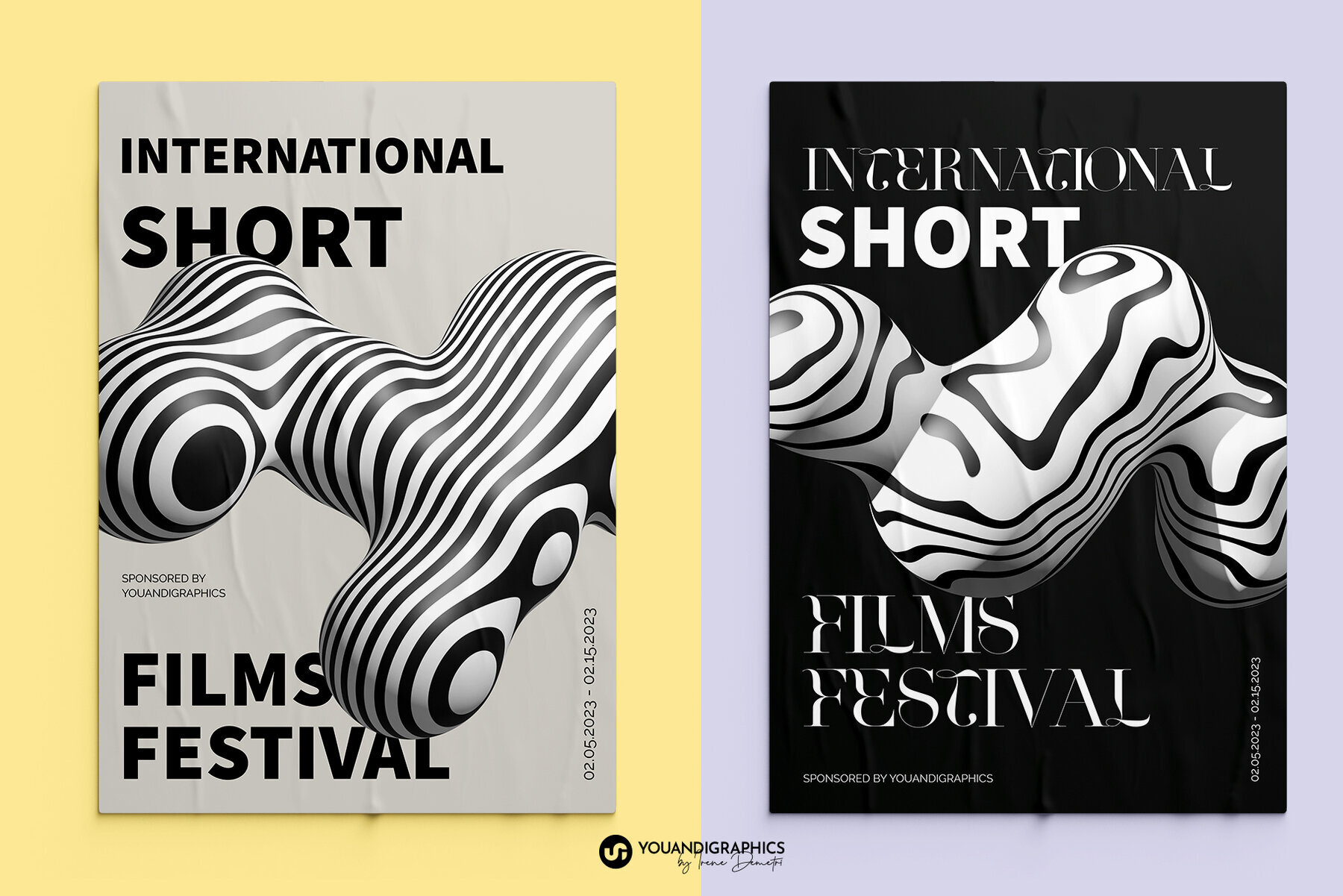 Puffy Abstract 3D Graphics Elements 3