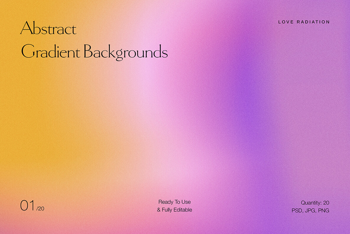 Abstract Bright Neon Grainy Gradient Backgrounds PSD 2