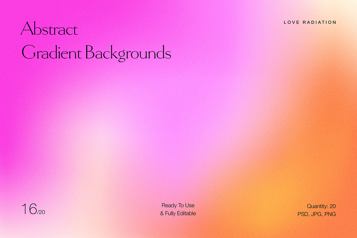 Abstract Bright Neon Grainy Gradient Backgrounds PSD 4