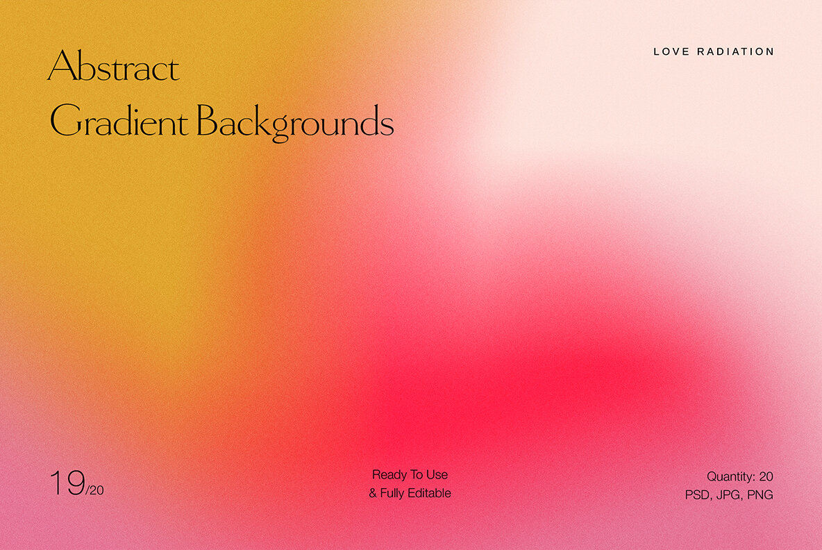 Abstract Bright Neon Grainy Gradient Backgrounds PSD 8