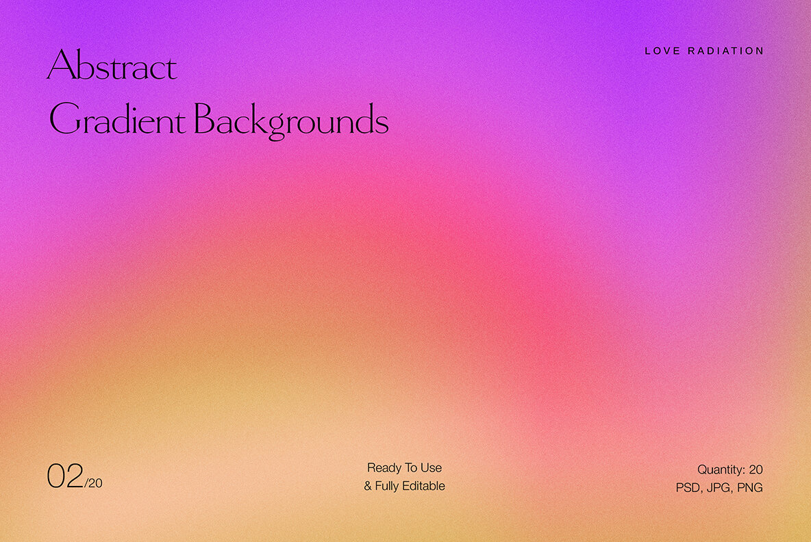 Abstract Bright Neon Grainy Gradient Backgrounds PSD 11