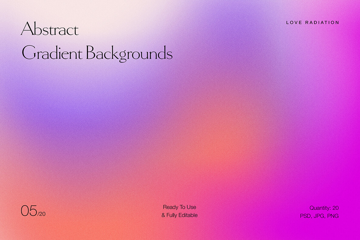 Abstract Bright Neon Grainy Gradient Backgrounds PSD 13