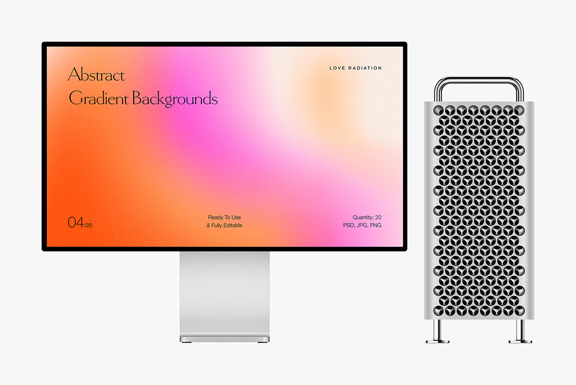 Abstract Bright Neon Grainy Gradient Backgrounds PSD 14