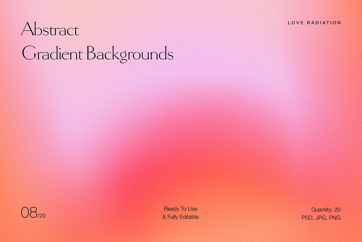 Abstract Bright Neon Grainy Gradient Backgrounds PSD 15