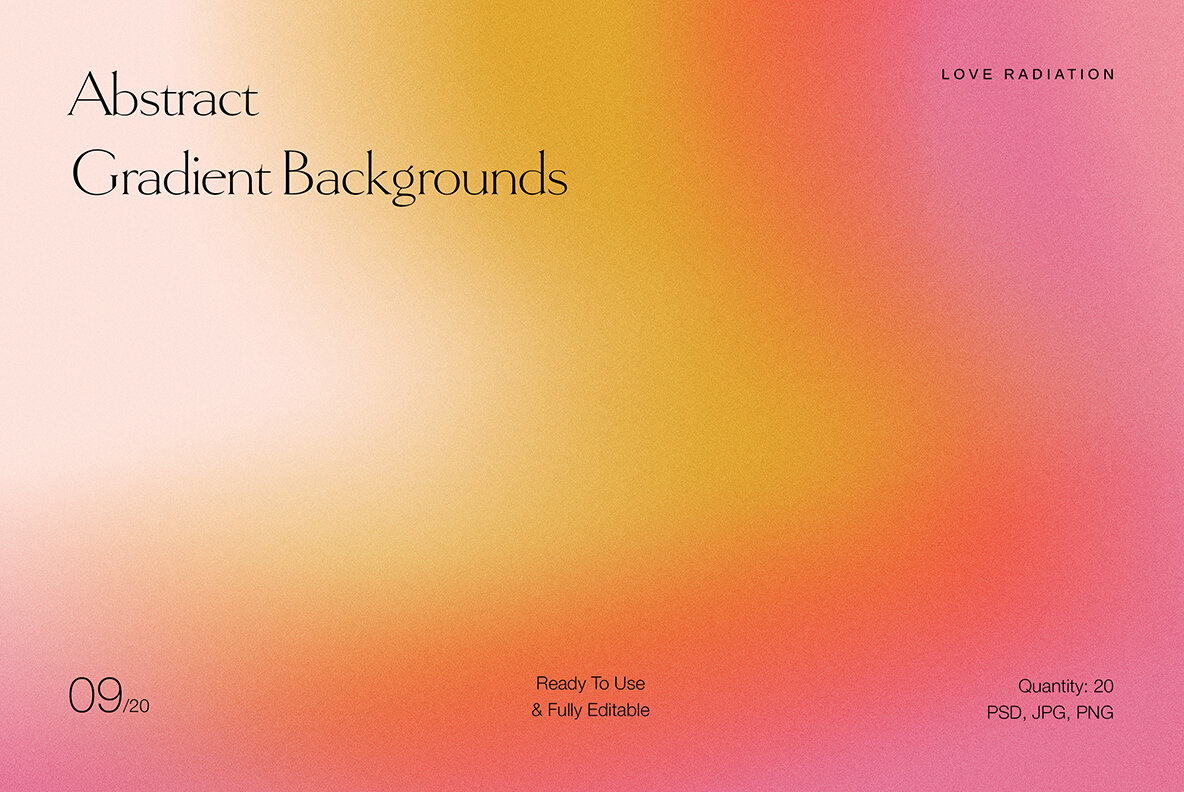 Abstract Bright Neon Grainy Gradient Backgrounds PSD 17