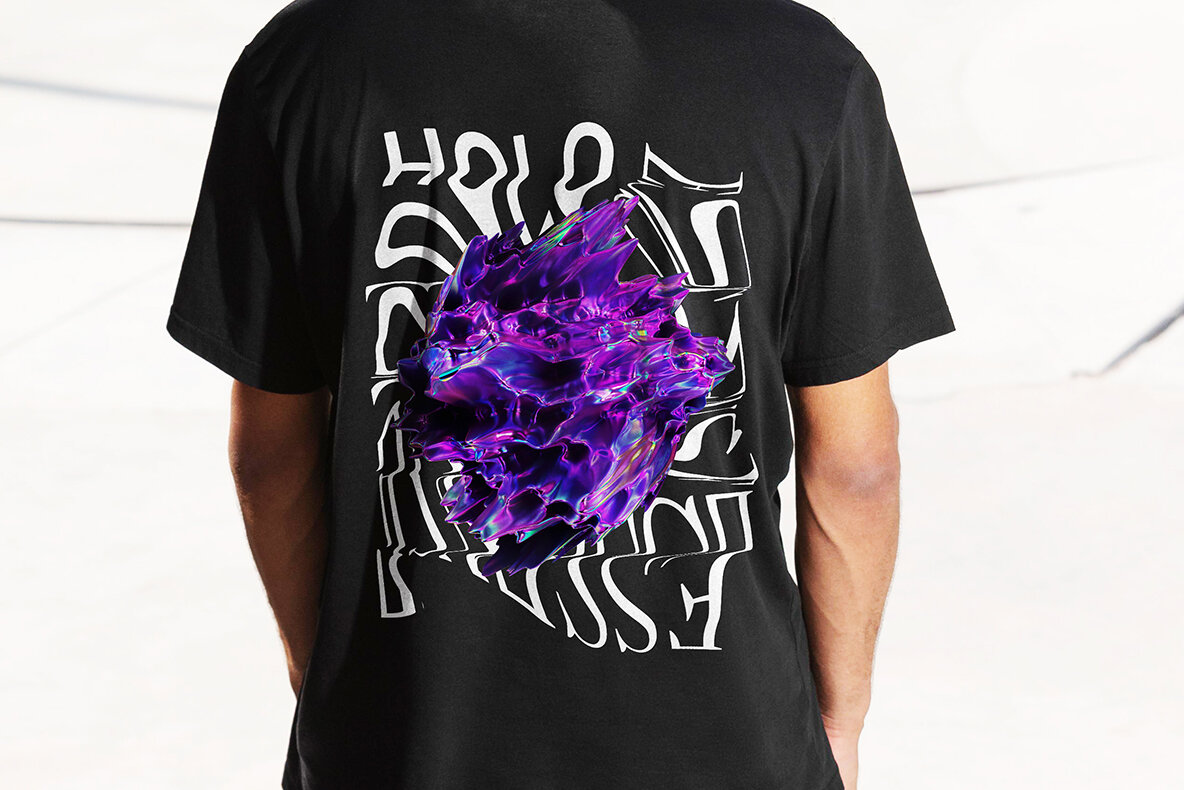 Holographic 3D Abstract Shapes 6