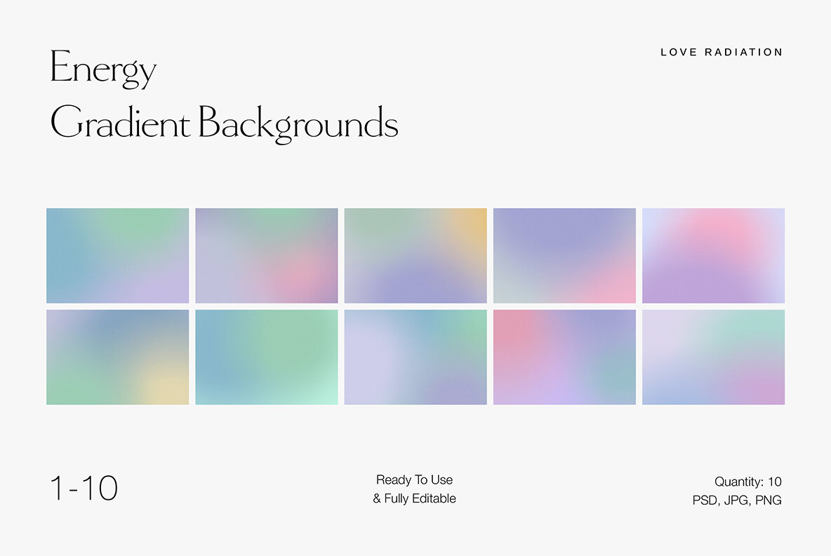 Energy Bright Neon Grainy Gradient Backgrounds PSD 6