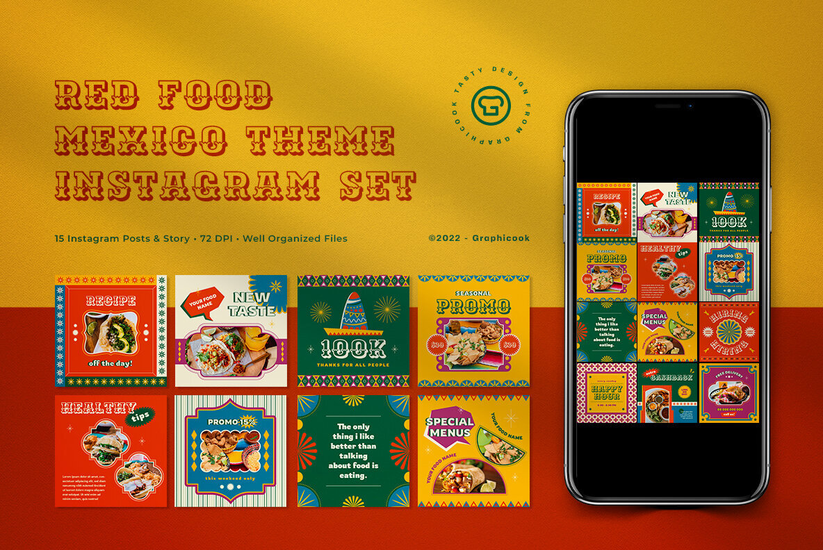 Red Mexico Food Instagram Pack 1