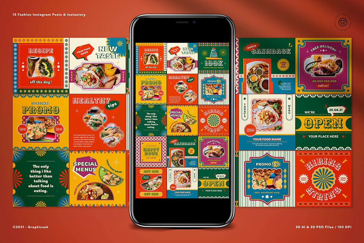 Red Mexico Food Instagram Pack 2