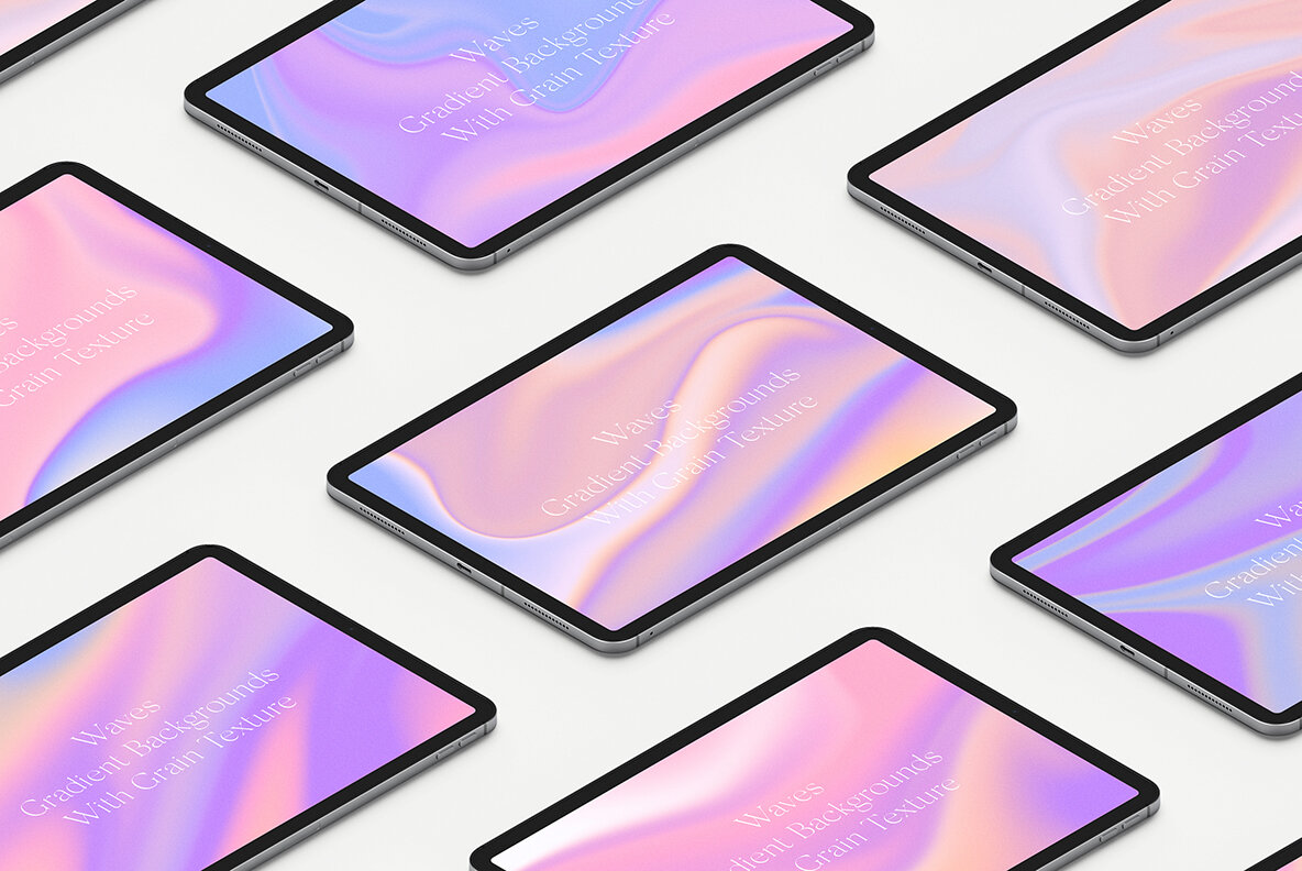 Waves Liquid Colorful Grainy Gradient Textures Backgrounds Graph 5