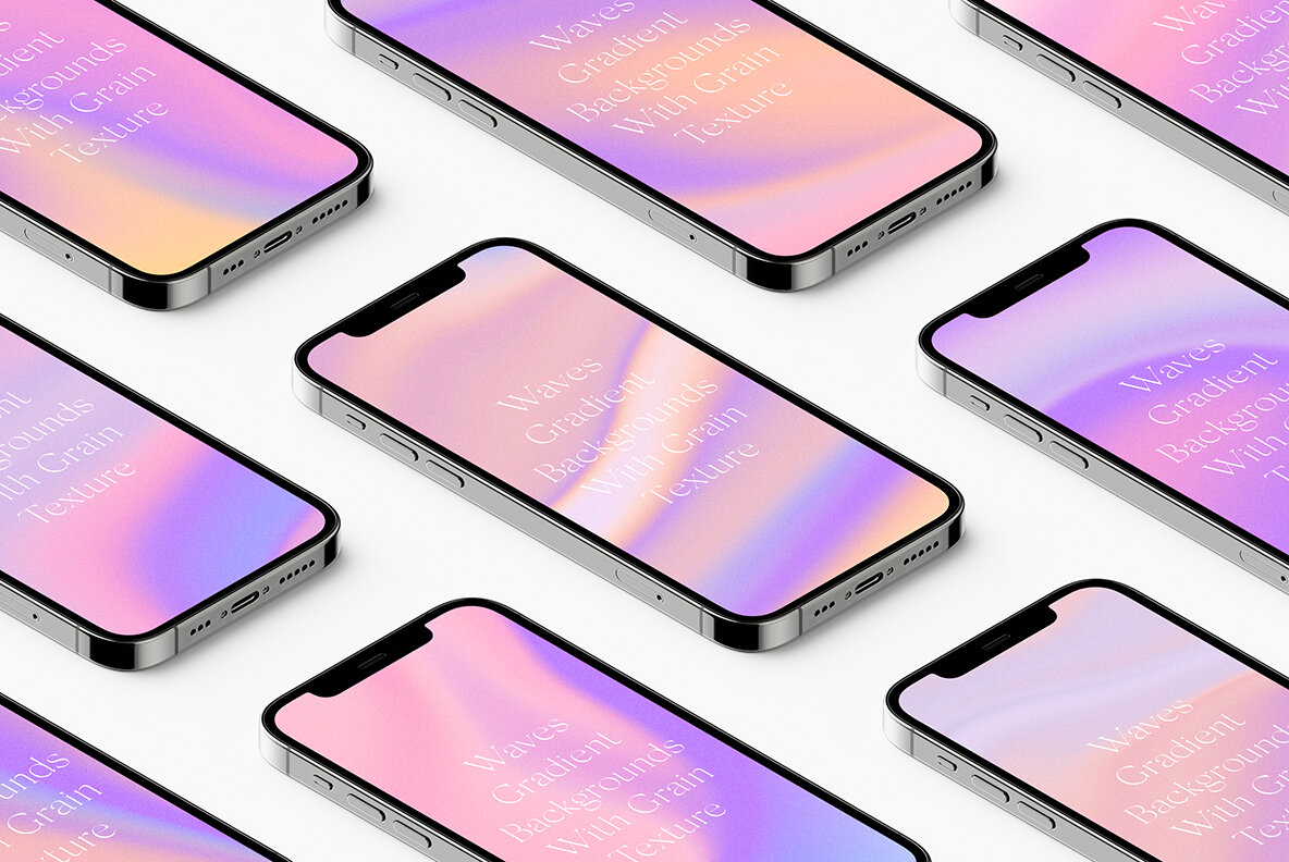 Waves Liquid Colorful Grainy Gradient Textures Backgrounds Graph 17