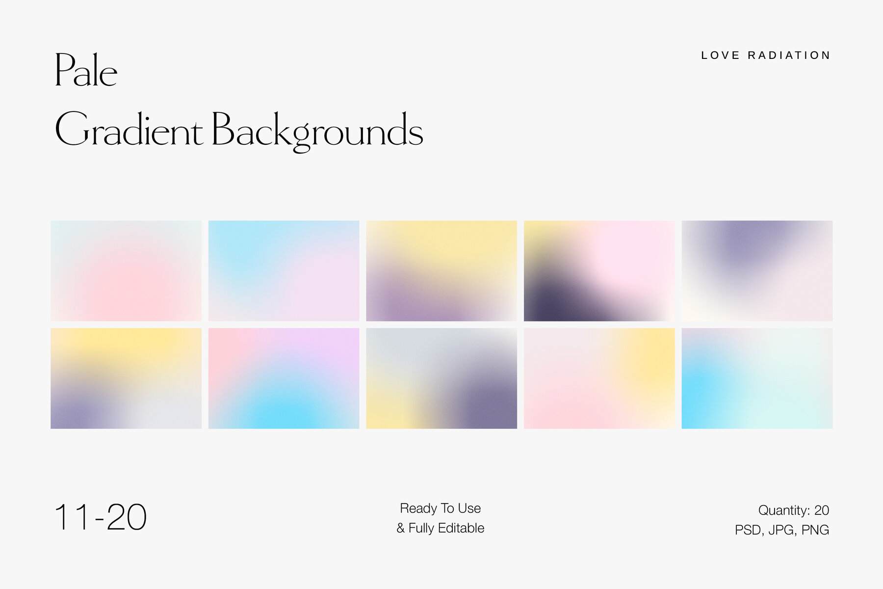 Pale Abstract Pastel Grainy Gradient Backgrounds PSD 7