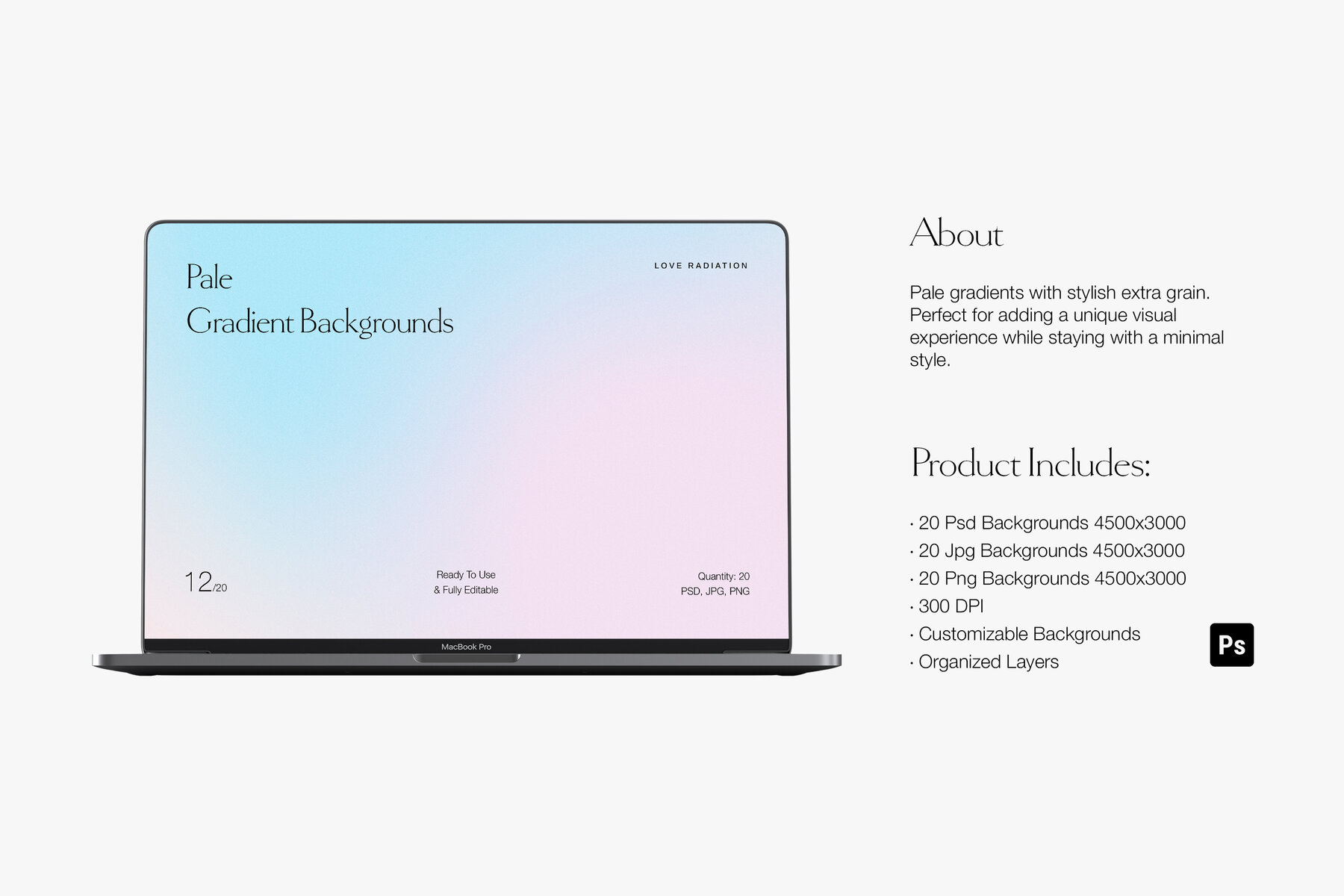 Pale Abstract Pastel Grainy Gradient Backgrounds PSD 9