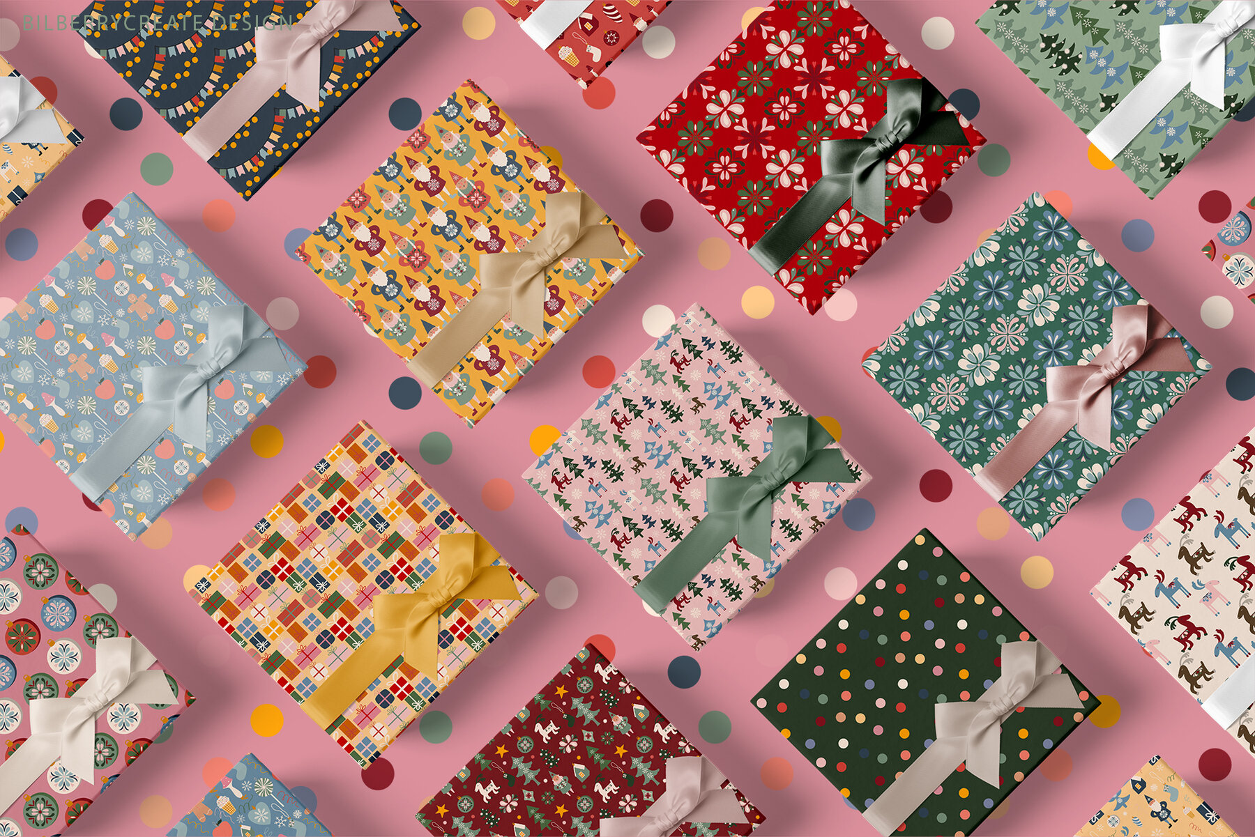 Merry and Bright Christmas Art Set 11