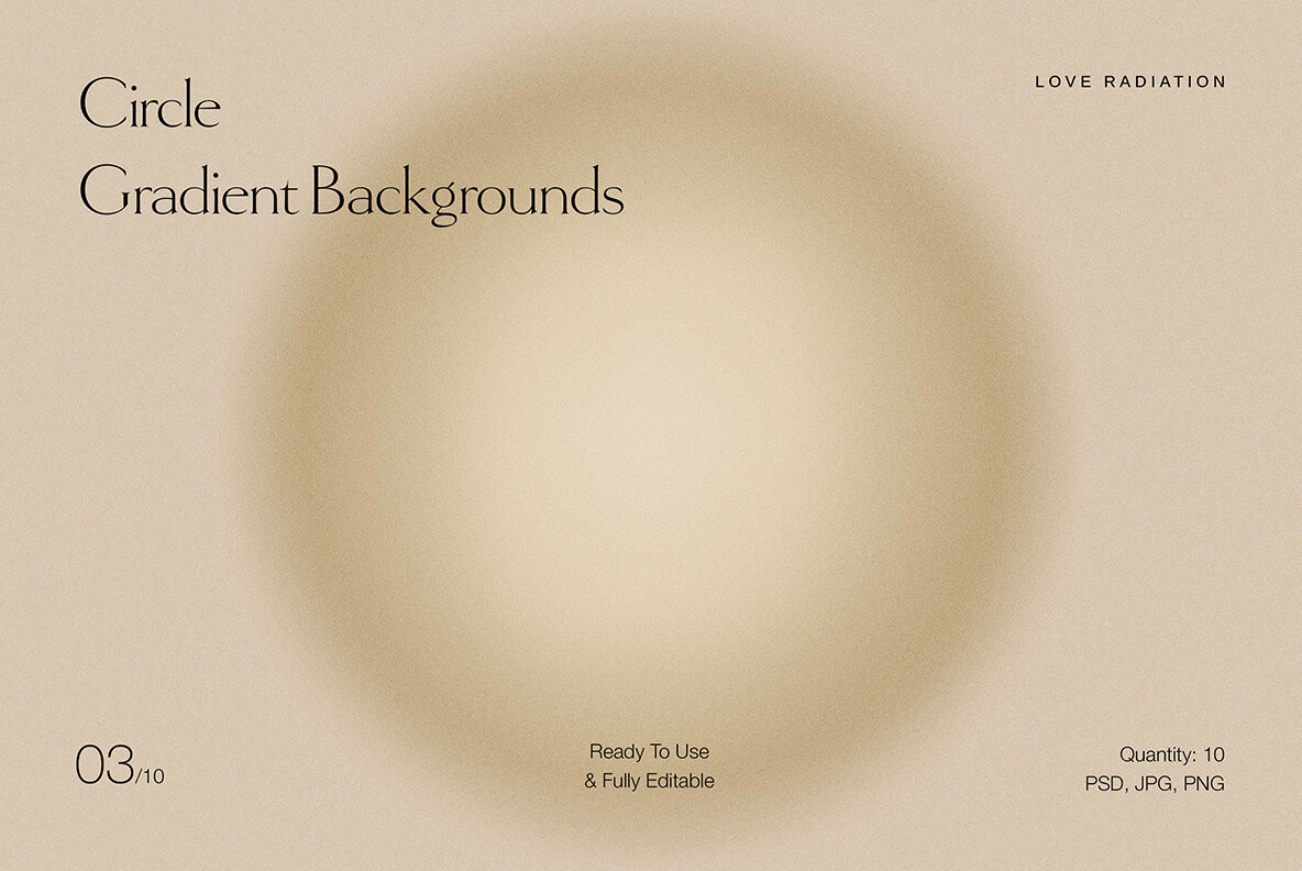 Circle Abstract Nude Grainy Gradient Backgrounds 4